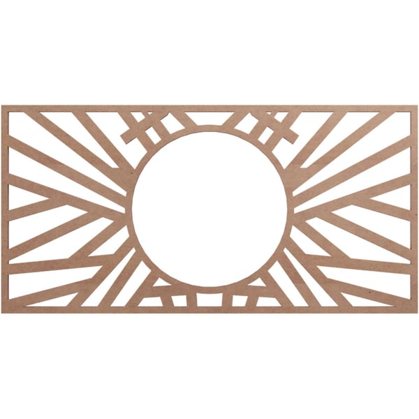 Ekena Millwork Hoover Wood Fretwork Pierced Ceiling Medallion, Wood (Paint Grade), 18"W x 9"H x 6 5/8"ID x 3/8"T CMWP18X09X0375HOMF - main